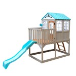 Casuta de joaca suspendata  HighLine  Retreat PlayHouse - Complex cu tobogan Centru multifuntional din lemn Kidkraft